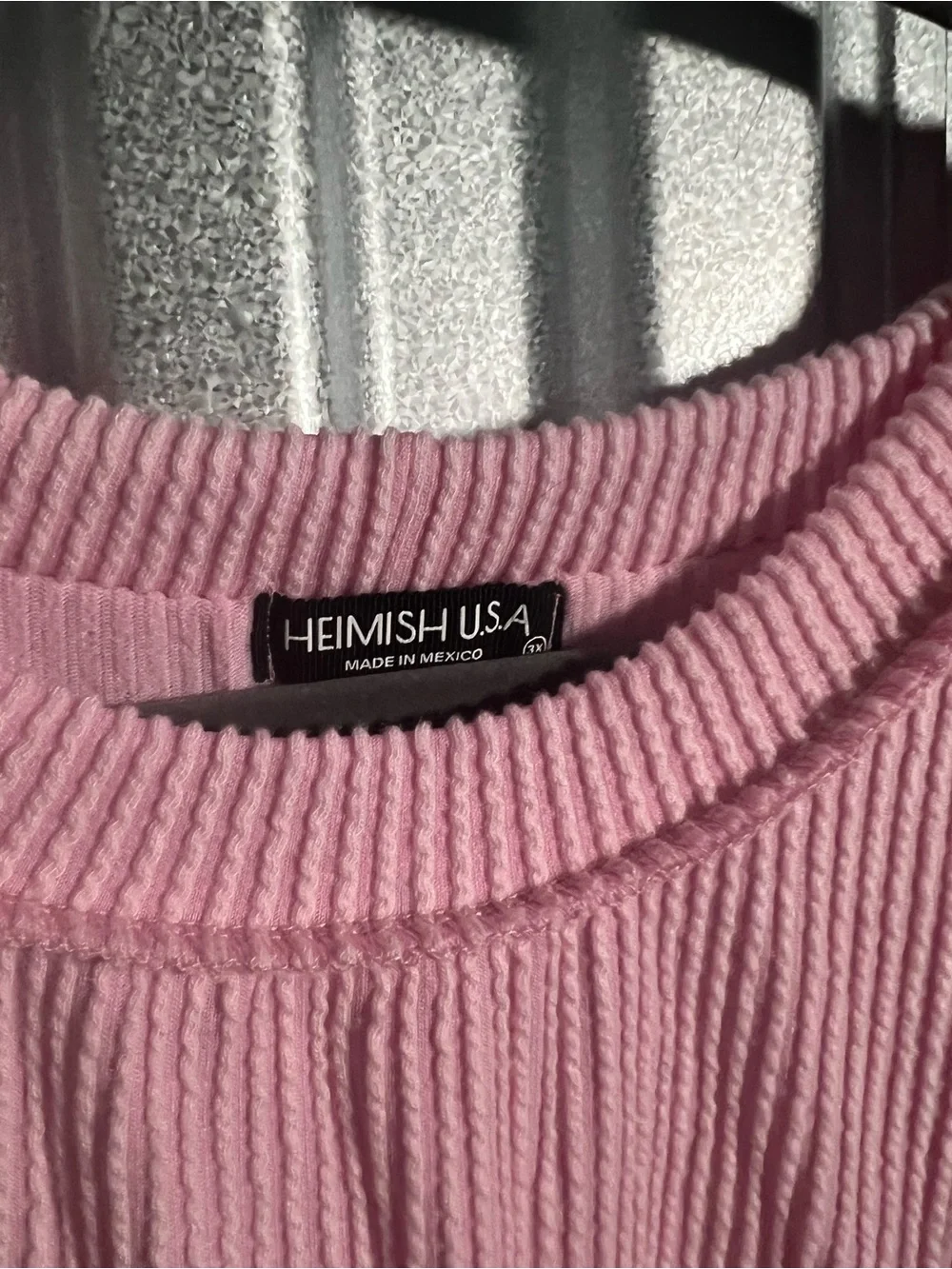 HEIMISH USA Pink Ribbed Sleeveless Tank NWOT. 3X